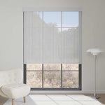 Dark gray 5% openness solar shade filters daylight, reduces glare, and delivers outdoor views with privacy.