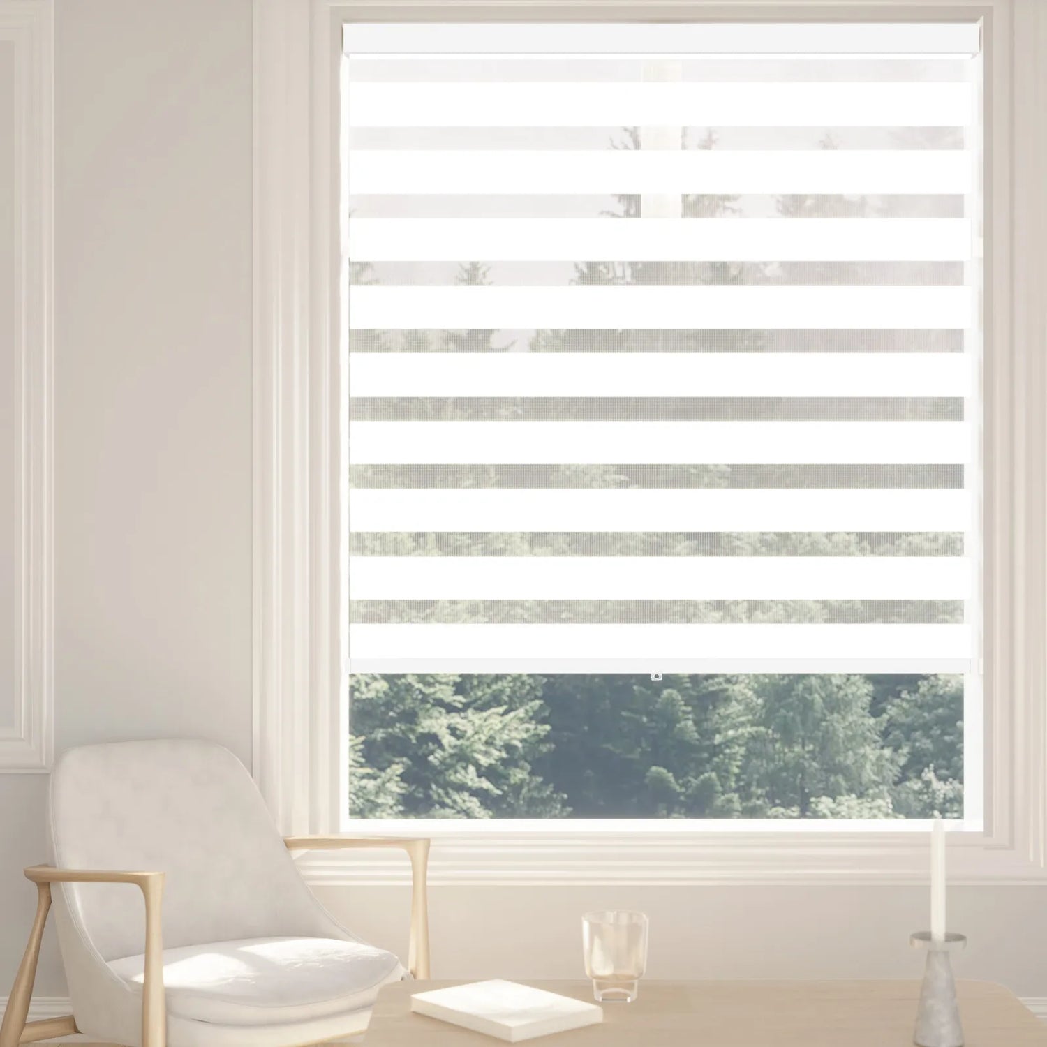 Uilvffo Cordless Zebra Shades | Light Filtering