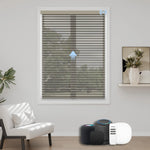 Rich coffee-brown motorized room darkening sheer shade offering enhanced light control and smart operation for a cozy
atmosphere.