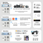Motorized coupled roller shades with Bluetooth, Zigbee, and Matter motors, hub-compatible for smart home control.