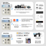 Motorized coupled roller shades with Bluetooth, Zigbee, and Matter motors, hub-compatible for smart home control.