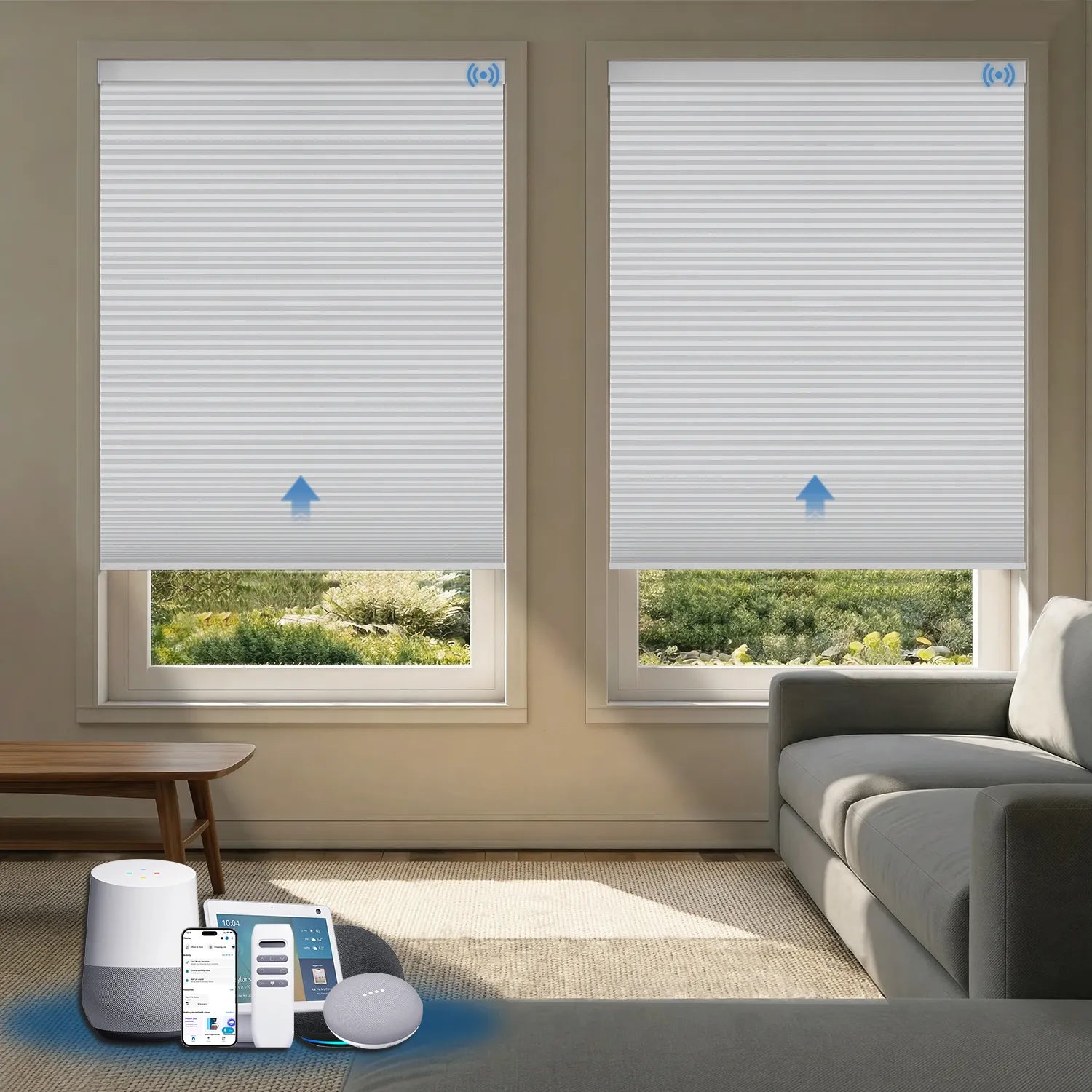 Uilvffo Motorized Cellular Shades | Blackout Series