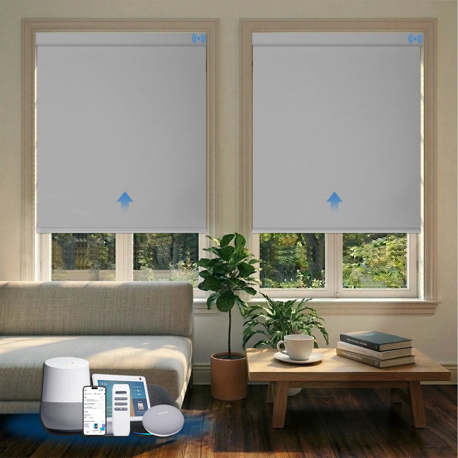 Uilvffo Motorized Blackout Roller Shades | Fabric Series