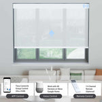 Smart white 5% solar shade works with app, voice, or hub remote for seamless smart control.