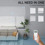 One remote controls multiple dual-layer roller shades, making light and privacy adjustment fast and convenient.