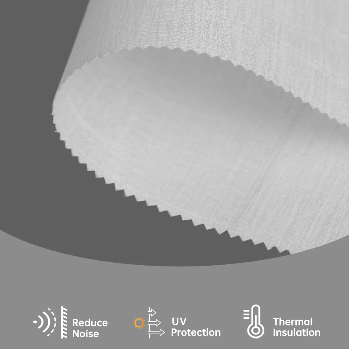 Minimalist plain white fabric gently filters light, reduces glare, and adds subtle, modern brightness to interiors.